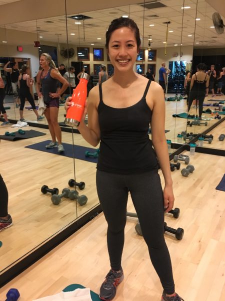 Photo of FMP intern at a workout class