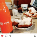 Instagram image of FMP water bottle with food