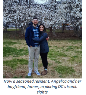 Angelica sightseeing with her boyfriend in DC