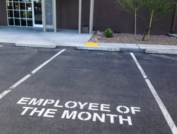 Photo of generic "employee of the month" parking spot