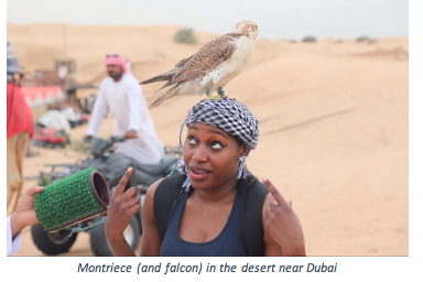 Montriece in the desert near Dubai