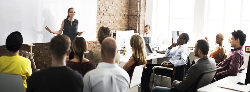 group of people being trained