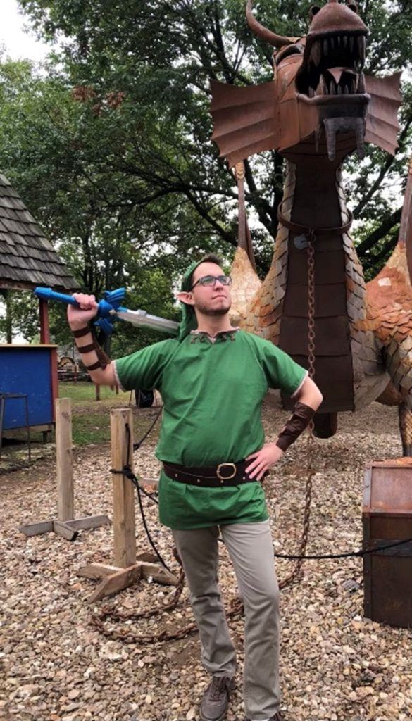 Nate having fun at the Renaissance Faire!
