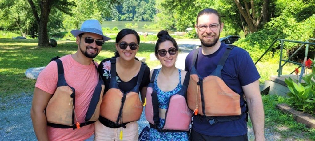 James with friends at the river!